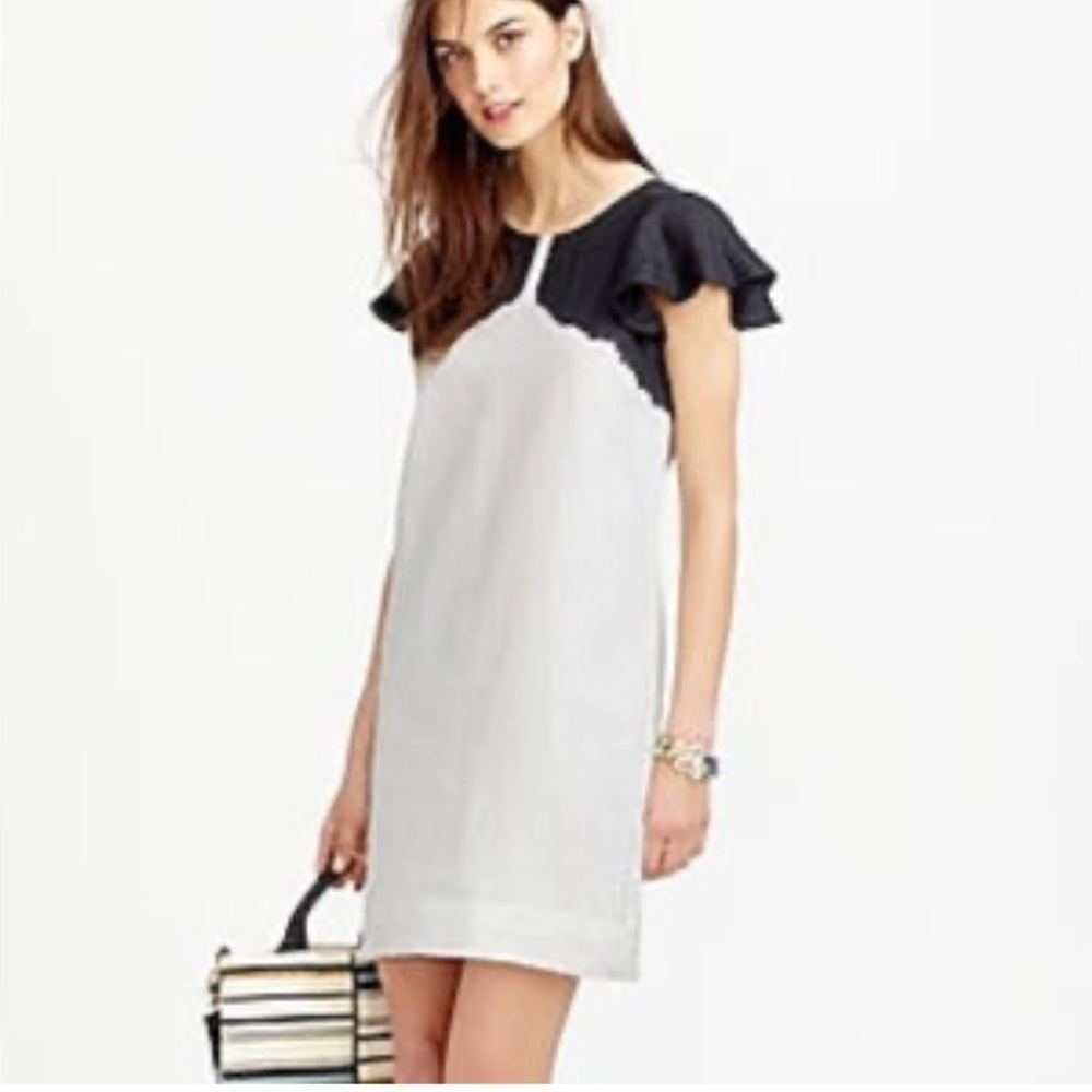 J. CREW 100% linen dip dyed dress size small womens casual party light